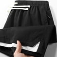 thumbnail image 4 of LEKWK Athletic Shorts for Men Elastic Waist Drawstring Workout Short with Contrast Trim Lightweight Quick Dry Gym Activewear with Pockets Black XXXL, 4 of 6