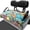 Sea Turtle Floral Print, variant on XYZCANDO Sea Turtle Starfish Golf Cart Seat Cover - Terry Cloth Non-Slip Cover with 4 Pockets, Universal 2-Seat Golf Cart Accessory