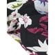 thumbnail image 5 of Blusa de peplum envolvente para mujer INSPIRE CHIC, 2026, verano, floral, de manga corta, con volantes, cuello en V, con cinturón, XS, negro-floral, 5 of 6