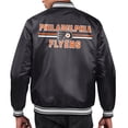 thumbnail image 2 of Men's Starter  Black Philadelphia Flyers Printed Team Logo Satin Varsity Full-Snap Jacket, 2 of 2