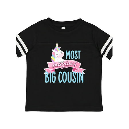 

Inktastic Most Magical Big Cousin- cute unicorn Gift Toddler Toddler Girl T-Shirt