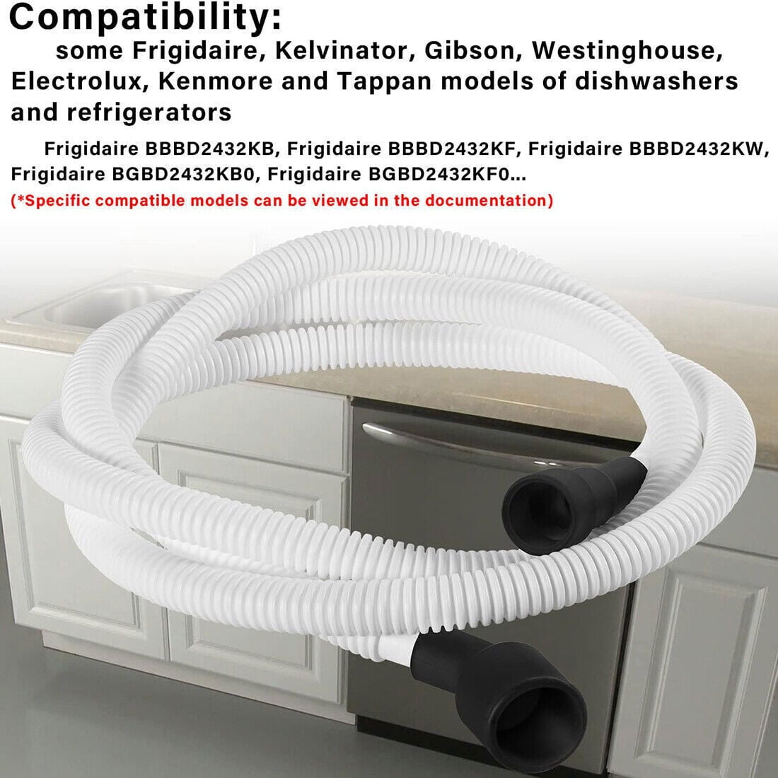 Drain Hose 807117001 for Electrolux Frigidaire Dishwasher Washer Washing Machine