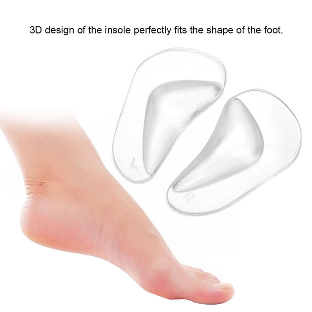 Orthotic Insoles, 3.94 X 2.17Inch Arch Support, Shock Absorbent Soft For Shoes Support Foot Arch Feet Beautify Standing