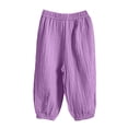thumbnail image 4 of Girls Sweatpants Joggers Sweat Pants Cute Baggy Trendy Clothes Preppy with Pockets 6-12 Months 12-24 Months 2t 3t 4t 5t 6t 7t 8t 9t Children(Purple,4-5 Years), 4 of 8