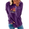 thumbnail image 2 of Mode Chandails à Capuchon pour Femmes 2023 Blouse Décontractée Imprimée Col Rond Manches Longues T-Shirt Pull Tops 50 % de Réduction Costumes Halloween/noël, 2 of 6