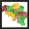thumbnail image 2 of Map of Belgium, Framed Art Print Wall Art by malachy120 Sold by Art.Com, 2 of 5