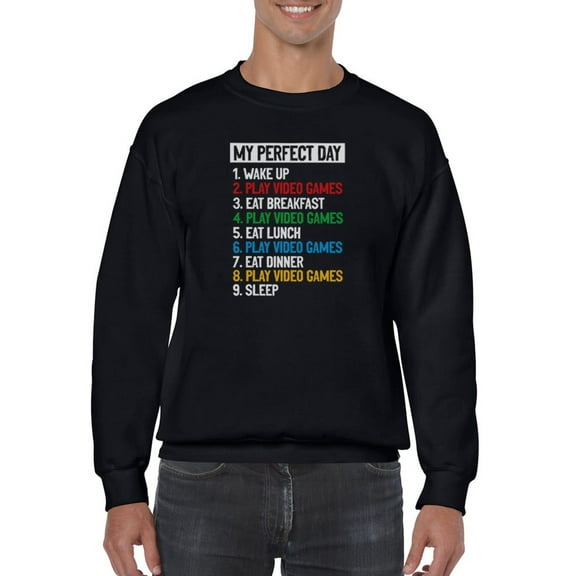 Videogame's Day Men Sweatshirt, Male x-Large