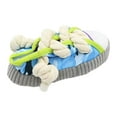 thumbnail image 2 of YaoZQ Canvas Shoe Chew Toy, Interactive Squeaking Sneaker with Rope, Anxiety Relief & Behavior Training for Puppies, 7.1 in, Blue, 2 of 5