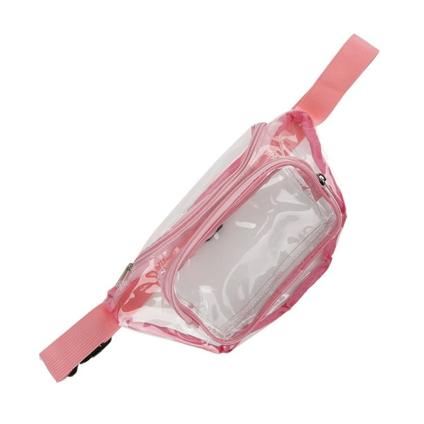 Clear Fanny Pack Soft Transparent Waist Bag For Shopping Pink Walmart