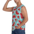 thumbnail image 3 of Haiem Men's Watermelon Print Tank Tops Summer Sleeveless Cut Off Workout T-Shirts Fitness Vest Athletic Undershirts-Medium, 3 of 8