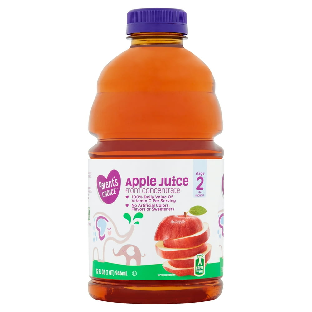 Parent's Choice 100 Apple Juice, Stage 2, 32 fl oz