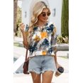 thumbnail image 5 of Tops WIHOLL, talla grande, primavera y verano, manga 3/4 para mujer, 5 of 5