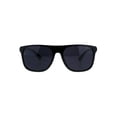 thumbnail image 2 of Mens Flat Top Designer Rectangular Mobster Black Lens Sunglasses Shiny Black, 2 of 4