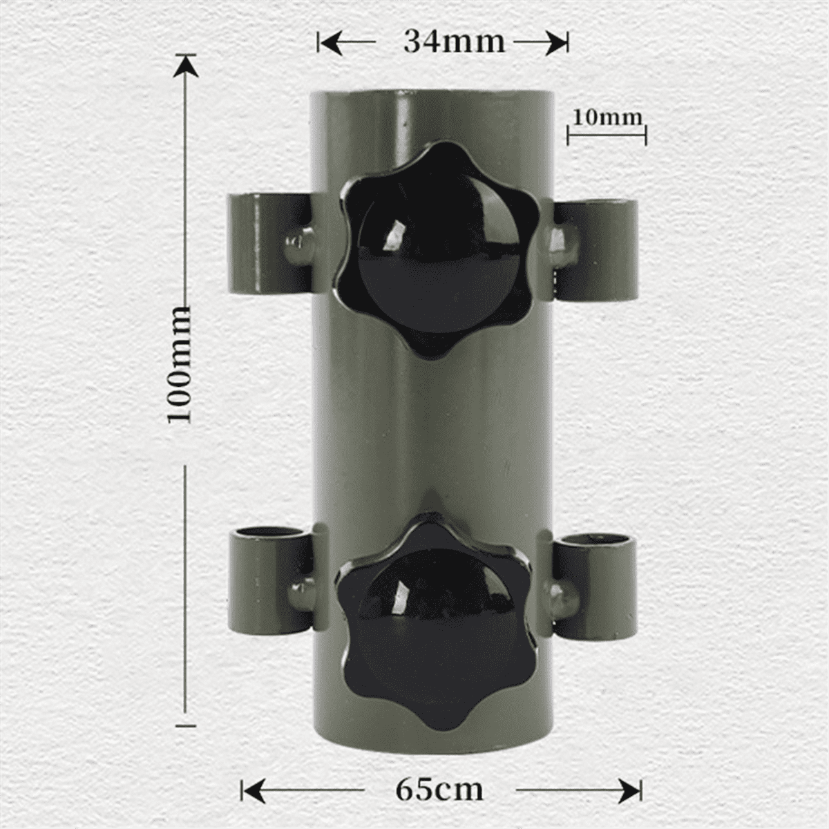 6PCS Awning Canopy Pole Fixed Tube Ground Bracket Windproof Adjustable Tent Support Pole with Ground Nails-ArmyGreen