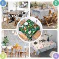 thumbnail image 4 of Green Christmas Santa and Snowman Pattern Square Tablecloth,Waterproof Square Table Cover,Wipeable Spillproof Washable Table Cover for Home Kitchen Party Decor 42"X42"(107x107cm), 4 of 6