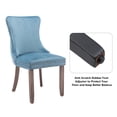 thumbnail image 6 of MIKIBAMA Set of 4 Light Blue Tufted Velvet Dining Chairs Solid Wood Frame for Dining Room, 6 of 8