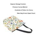 thumbnail image 3 of FORMRS Womens Canvas Tote Bag with Zipper Inner Pocket Shoulder Handbag, Watercolor Wildflowers Pattern, 3 of 7