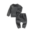 thumbnail image 2 of Pudcoco Autumn Baby Long Sleeve Thick Pullover + Pants,2Pcs Outfits Set,0-24 M, 2 of 7