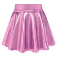 thumbnail image 3 of EnJoCho Girls Metallic Skater Skirt Sparkly Shiny Flared Elastic Waist A-Line Min𝗂 Skort for Girls Solid Trendy Casual Teenage Square Neck Flowy Sundress, 3 of 7