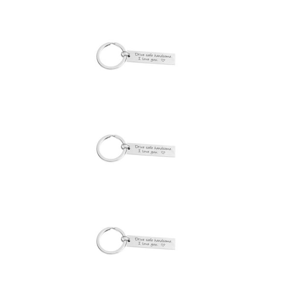 3 Pack Holder Rings Car Keychain Keychains Paired Drive Safe