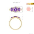 thumbnail image 4 of ANGARA Natural 0.8 Ct. Amethyst with Diamond Classic Ring in 14K Yellow Gold for Women (Ring Size: 3.5), 4 of 9