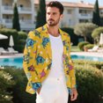 thumbnail image 4 of HELLHERO Mosaic Turtle Pattern with Pocket Regular Fit Blazer, Lightweight Polyester Men's One-Button Twill Blazer for Work Casual, 4 of 8