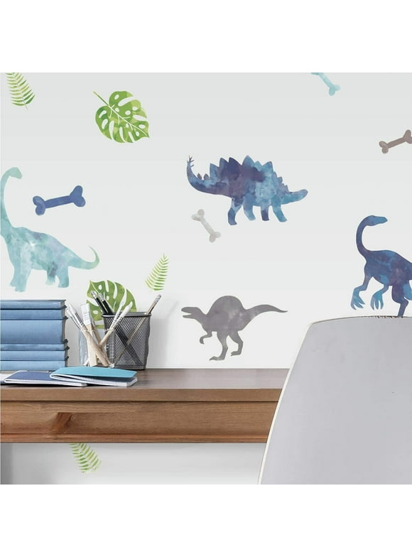 Watercolor Dinosaur Peel And Stick Wall Decals