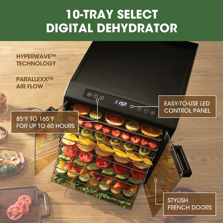 Excalibur 10 Tray Select Digital Dehydrator, in Stainless Steel