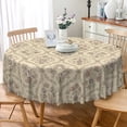 thumbnail image 4 of Nanqianyi Vintage Floral Round Tablecloth,70 Inch,Waterproof Table Cover for Dining Kitchen Party Decor, 4 of 7