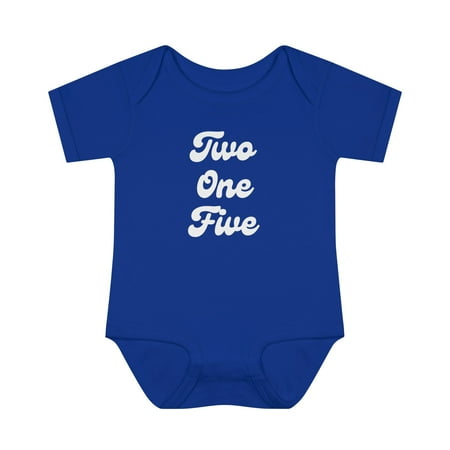 

Two One Five Area Code Baby or Toddler One Piece
