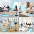 thumbnail image 3 of 2Pack 16" Pedestal Fan with Remote, 3-Speed Oscillating Fan, Adjustable Height and Tilt, 40"- 46" Electric Cooling Portable Fan for Home Office Bedroom Use, 3 of 10