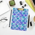 thumbnail image 2 of FMSHPON Colorful Mermaid Clipboard Hardboard Wood Nursing Clip Board and Pull for Standard A4 Letter 13x9 inches, 2 of 6