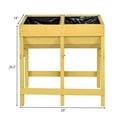 thumbnail image 2 of Costway Wooden V Planter Elevated Vegetable Flower Bed Free Standing Planting with liner, 2 of 10