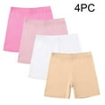 thumbnail image 2 of Ugoldhm Little Girls 4-Packs Yoga Shorts Cotton Comfy Summer Stretch Athleisure Under Dress Dance Shorts Size 5-14, 2 of 9