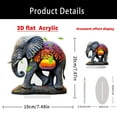 thumbnail image 3 of Elegant Acrylic Elephant Desktop Ornament Stylish Animal Figurine Home Living Room Bedroom Decoration Sculpture, 3 of 5
