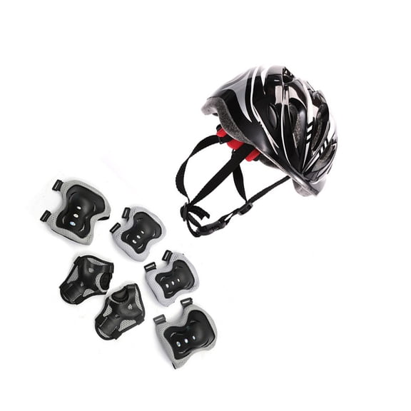 Inteprter 1 juego de casco de rodillo para niños, rodillera ajustable, muñequera para patinar Type2 NO2
