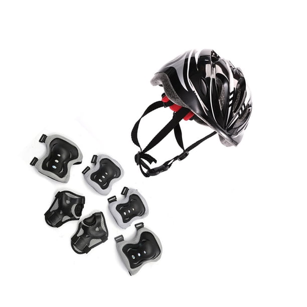 Bearachild Casco con ruedas para niños, cascos ajustables, equipo de protección, rodillera, codera, protectores para exteriores, monopatín, Type2 NO2