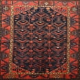 thumbnail image 1 of Ahgly Company Indoor Square Traditional Saffron Red Persian Area Rugs, 3' Square, 1 of 6