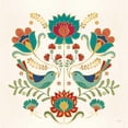 thumbnail image 3 of Charron, Veronique 20x20 Black Modern Framed Museum Art Print Titled - Folk Floral III v2, 3 of 5