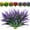 LightPurpleGreen, variant on 8 Pcs Outdoor Fake Plants UV Resistant Artificial Tall Grass Plants Faux Tropical Flowers Bushes Décor Fall Winter Summer