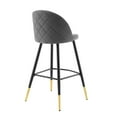 thumbnail image 6 of Modway Cordial Performance Velvet Bar Stools - Set of 2 in Gray, 6 of 10