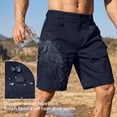 thumbnail image 5 of liyiyiyia Mens Shorts Outdoor Work Cargo Shorts for Men with 10 Pocket for Hiking Fishing Camping Casual Navy Blue 34 (No Belt), 5 of 8