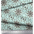 thumbnail image 2 of Soimoi Green Poly Georgette Fabric Floral Wreath Geometric Decor Fabric Printed Yard 42 Inch Wide, 2 of 5