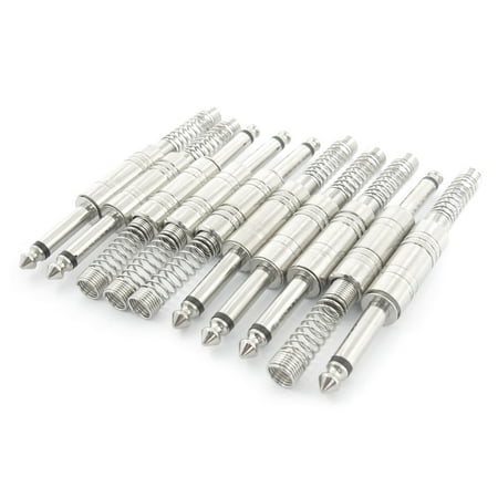 Metal Balance - 10pcs Metal MIC Balance 6.35mm Male Plug Mono Speaker Audio Adapter Silver Tone