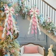 thumbnail image 5 of Easter Large Bow Outdoor Decorations Rabbits Ears Bow Colorful Easter Home Front Door Wreath Accessories About 19.6 Inches And Long 11.4 Big, 5 of 5