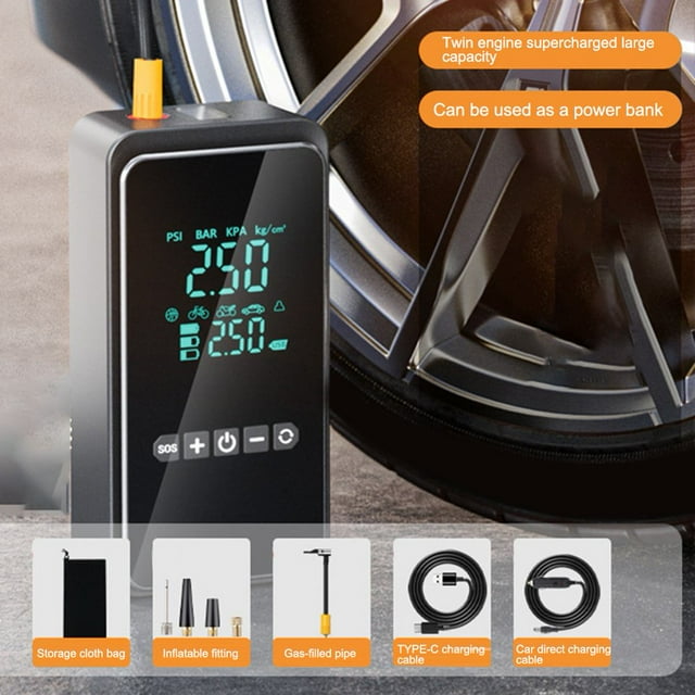 CNKOO Tire Air Pump Car Air Compressor Portable Inflator Digital for Motorcycle 120W A