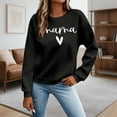 thumbnail image 4 of Fall Sweatshirts for Women 2025 Mama Sweatshirt Long Sleeve Drop Shoulder Crewneck Sweatshirt Pullover Tops, 4 of 5