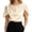 Beige, variant on Women’S Cowl Neck Satin Short Sleeve Blouse, Draped Neckline Elegant Office Casual Top, Smooth Silky Polyester Fabric, 1pc, Sizes S M L XL XXL