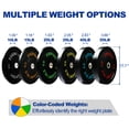 thumbnail image 6 of BalanceFrom Olympic Bumper Plate Weight Plate with Steel Hub, Black, 370 lbs Set with 6FT Olympic Barbell and Clips, Multiple Packages, 6 of 15