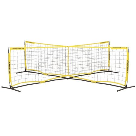 CROSSNET Four Square Soccer Game - Outdoor Sport Games for Adults and Family - Soccer Tennis Nets for Backyard & Parks - Quick Assemble and Portable - Training Soccer Equipment for Kids and Adults